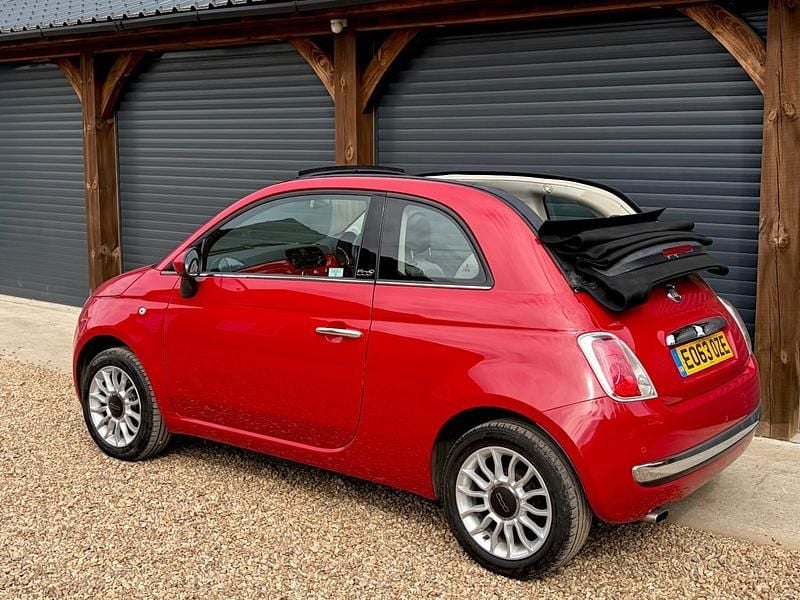 Used Fiat 500 Lounge 69 HP (50 kW) 2013 Red Cabriolet