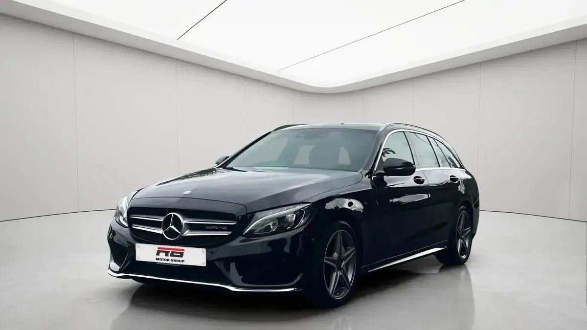 Used Mercedes C220 AMG line 170 HP (125 kW) 2015 Black Estate