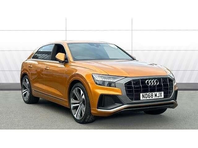 Orange Used 2019 Audi Q8 S-Line SUV | £30,650 (Good price) - Image 1/4
