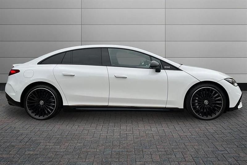 Used Mercedes EQE350 AMG line 214 kW (292 HP) 2025 Opalite white bright Sedan