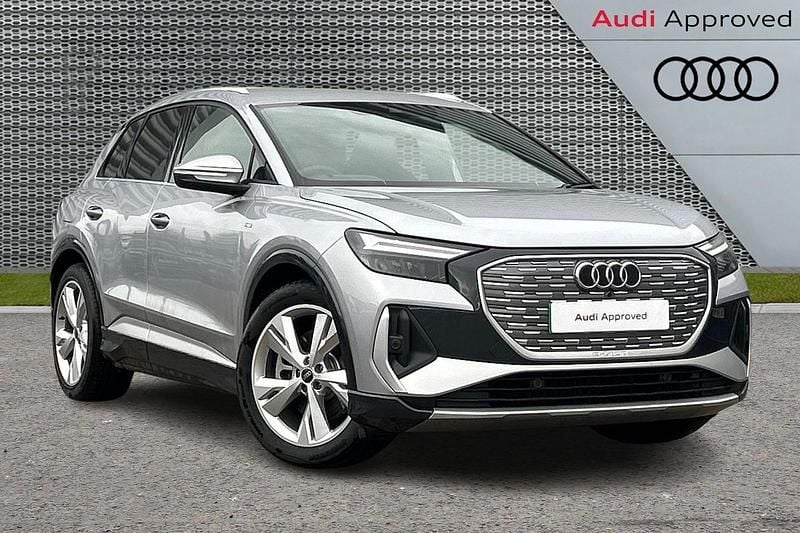 Silver Used 2024 Audi Q4 e-tron S-Line SUV | £34,490 (Good price) - Image 1/3