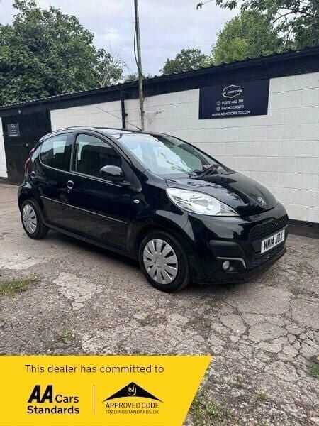Black Used 2014 Peugeot 107 Active Hatchback | £3,595 (Fair price) - Image 1/4