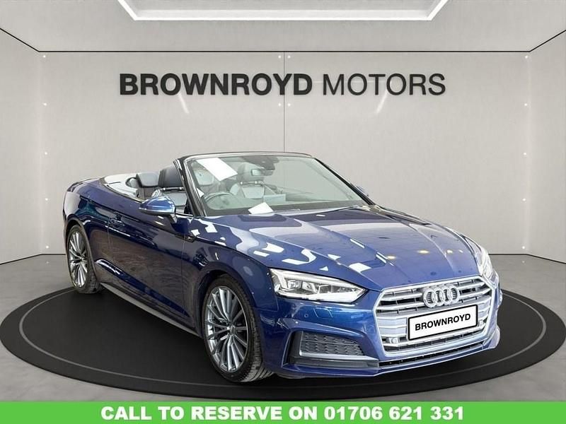 Used Audi A5 Cabriolet S-Line 190 HP (139 kW) 2017 Blue Cabriolet