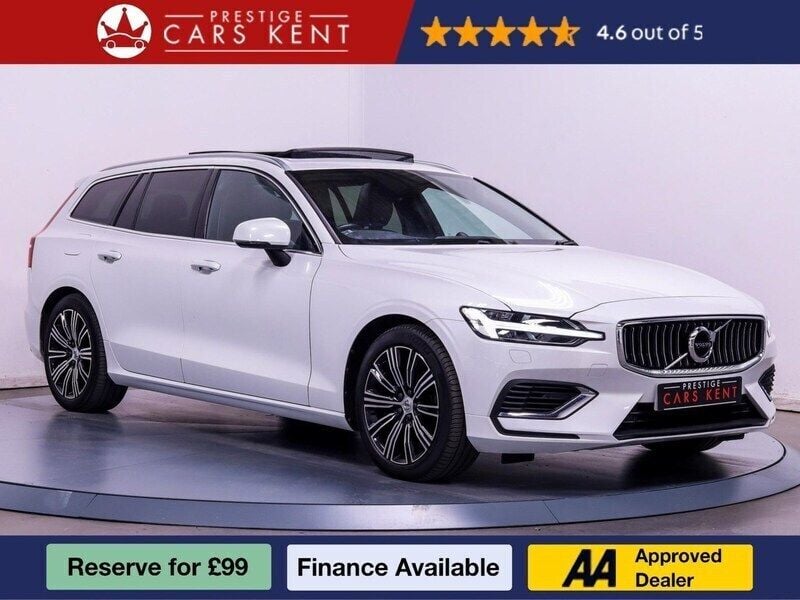 White Used 2021 Volvo V60 Inscription Estate | £28,454 (Fair price) - Image 1/4
