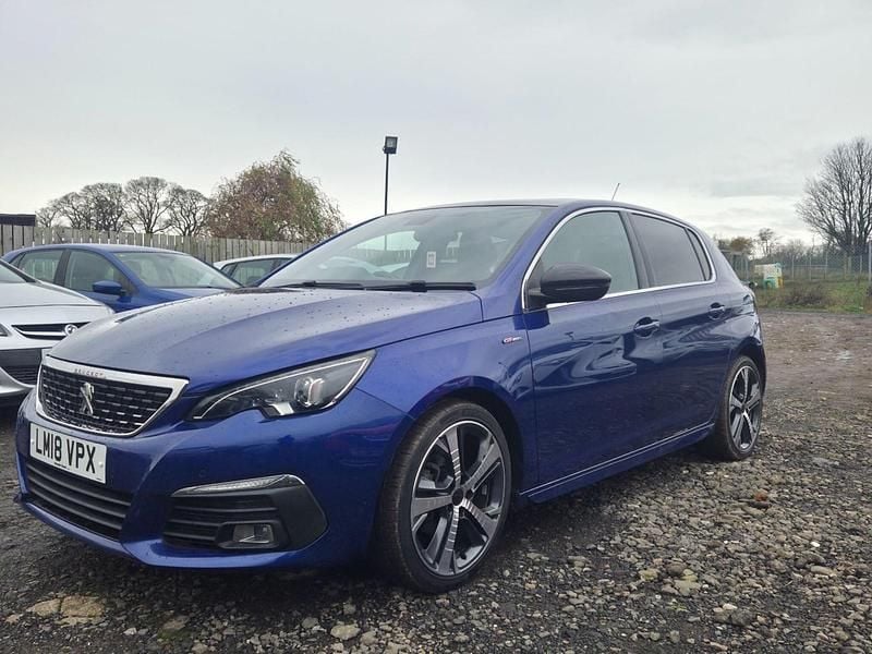Used Peugeot 308 GT-line 130 HP (95 kW) 2018 Blue Hatchback