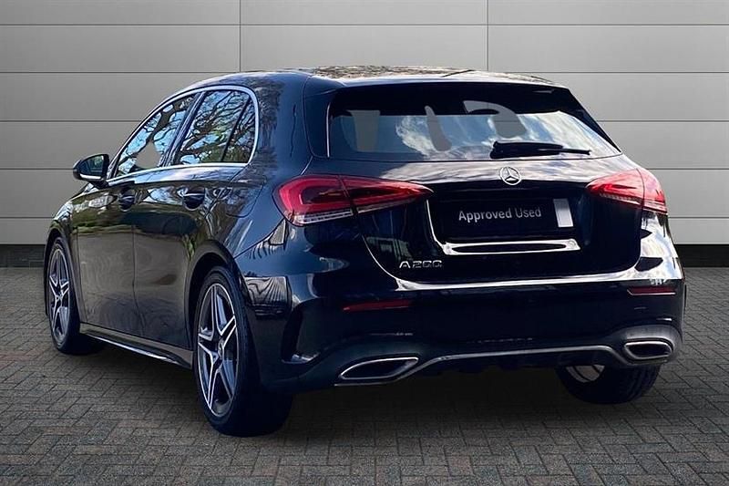 Used Mercedes A200 AMG line 163 HP (119 kW) 2018 Black Hatchback
