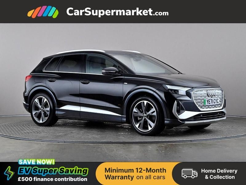 Black Used 2021 Audi Q4 e-tron S-Line SUV | £23,197 (Fair price) - Image 1/3