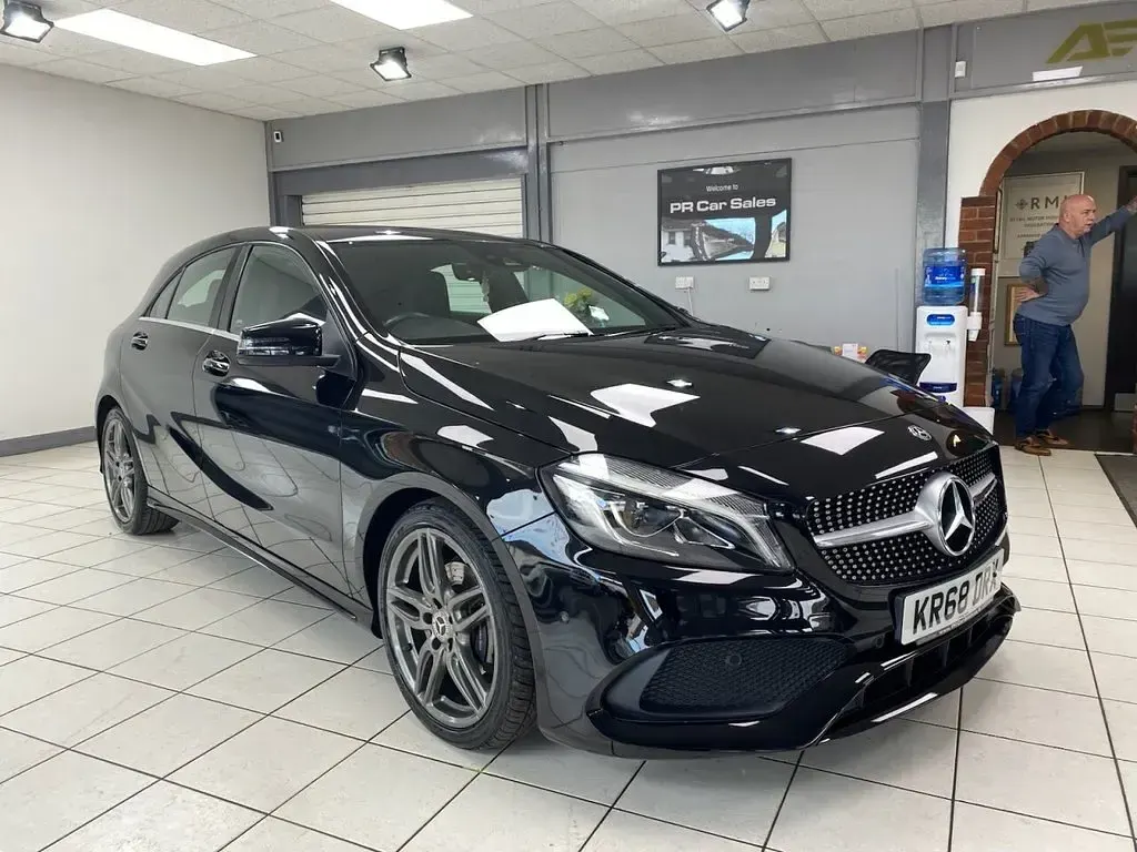 Used Mercedes A200 AMG line 2018 Black Hatchback