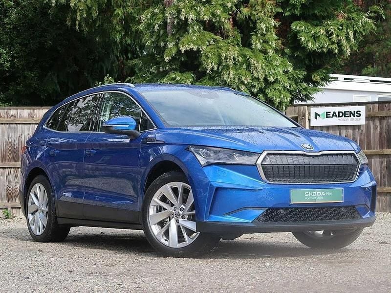 Race blue metallic Used 2024 Skoda Enyaq iV SUV | £28,495 - Image 1/4