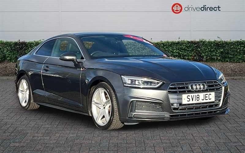 Grey Used 2018 Audi A5 S-Line Coupe | £15,495 (Good price) - Image 1/4