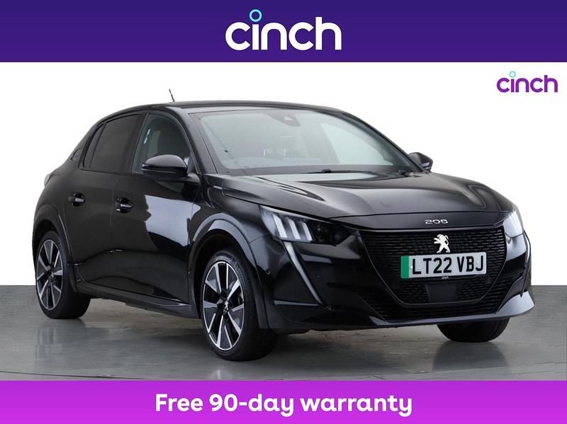 Black Used 2022 Peugeot e-208 Premium Hatchback | £13,849 (Fair price) - Image 1/3