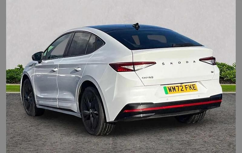 Used Skoda Enyaq iV vRS 219 kW (299 HP) 2022 Moon white metallic SUV