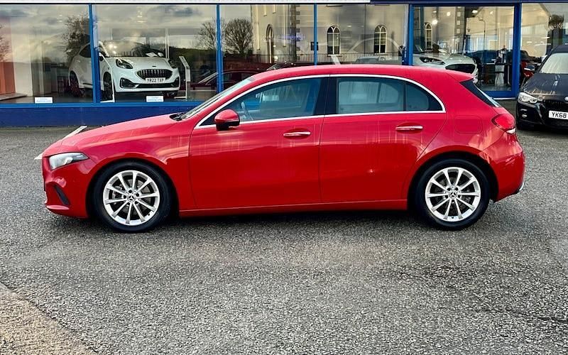 Used Mercedes A200 Premium 150 HP (110 kW) 2019 Red Hatchback