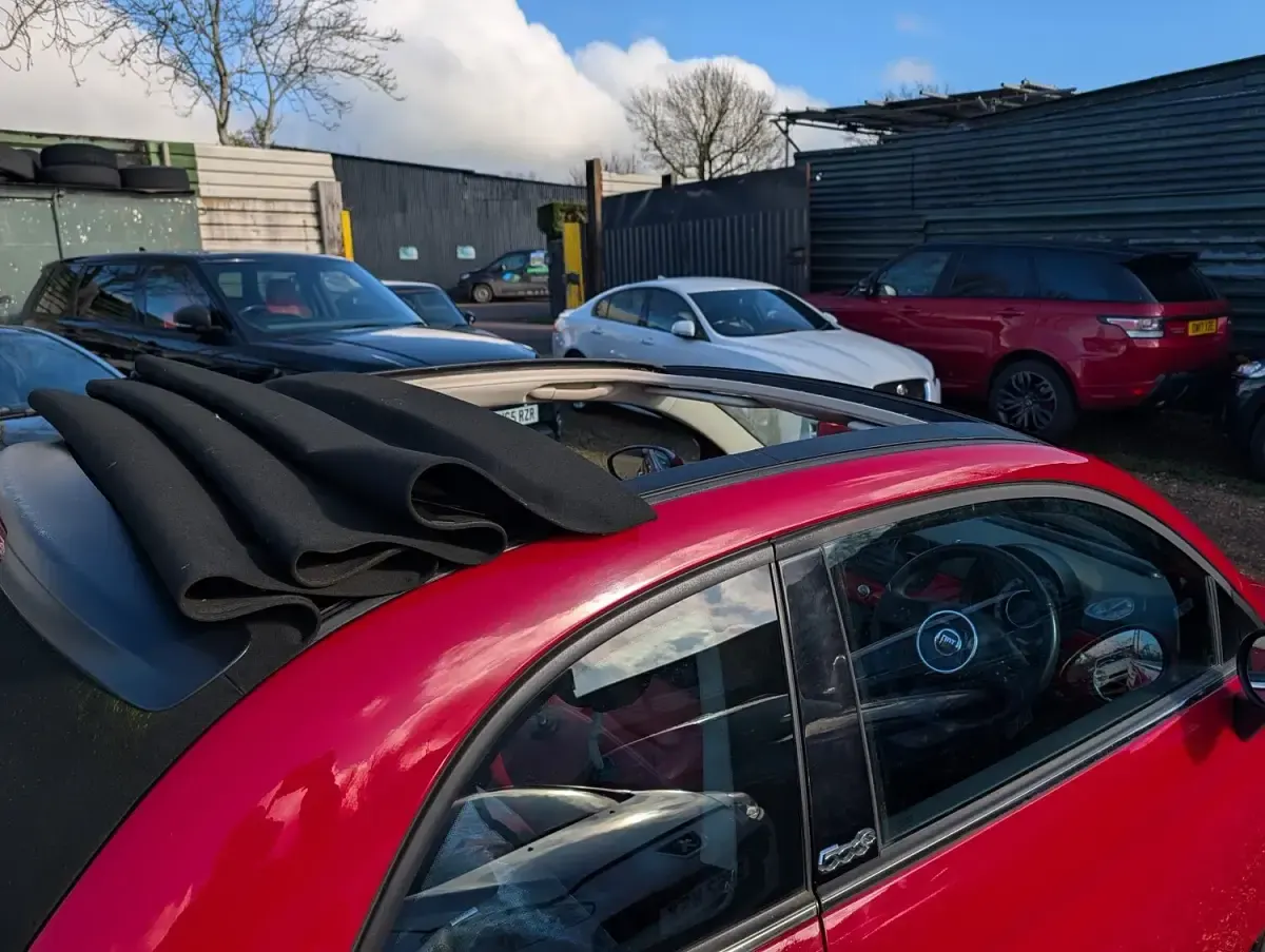 Used Fiat 500C Lounge 69 HP (50 kW) 2012 Red Cabriolet