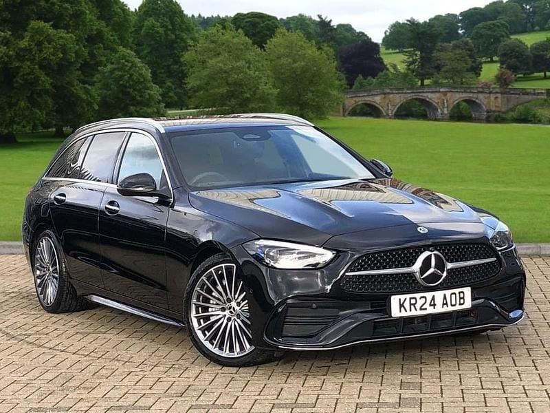Used Mercedes C300 AMG Line Premium 2024 Obsidian black metallic Estate