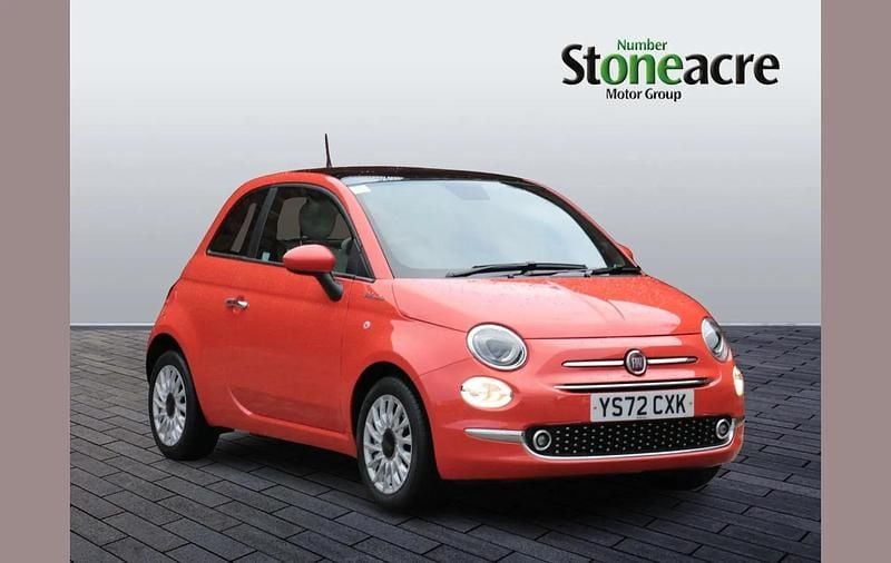 Orange Used 2022 Fiat 500 Dolcevita Hatchback | £9,988 (Fair price) - Image 1/2