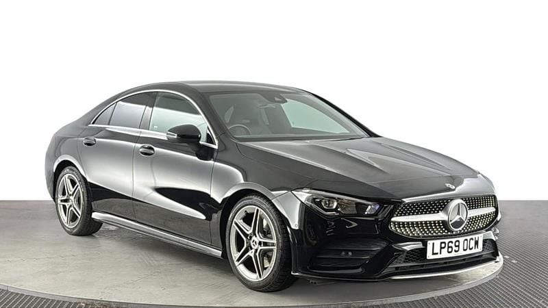 Used Mercedes CLA200 AMG line 163 HP (119 kW) 2019 Black Coupe