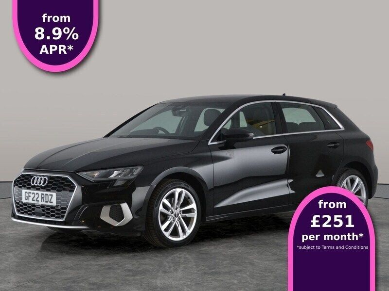 Black Used 2022 Audi A3 Sportback Sport Hatchback | £18,468 (Fair price) - Image 1/3