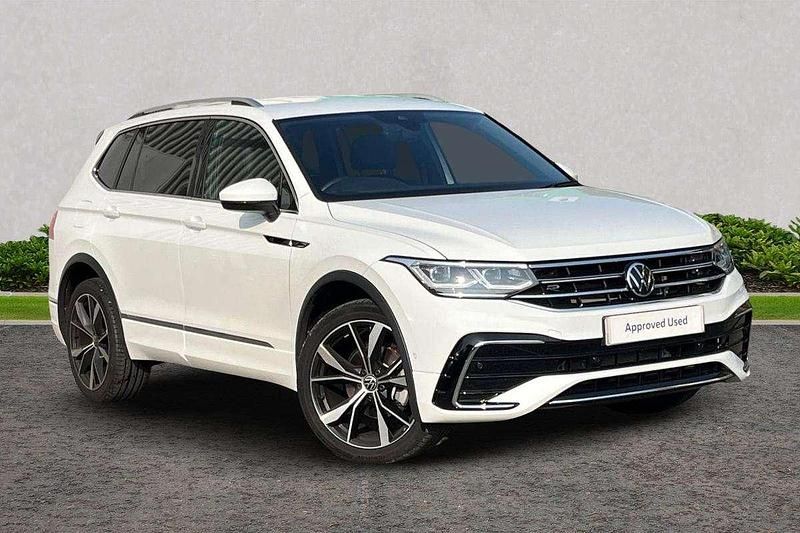 White Used 2025 VW Tiguan Allspace R-line SUV | £36,995 (Expensive) - Image 1/4