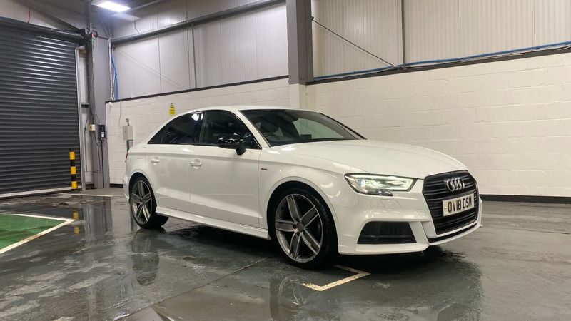 White Used 2018 Audi A3 Black Edition Sedan | £13,998 (Fair price) - Image 1/4
