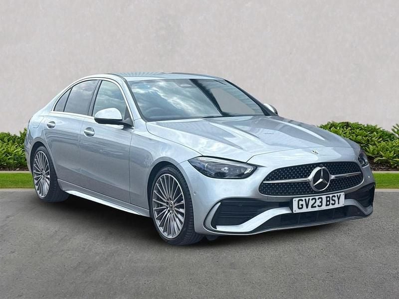 Silver Used 2023 Mercedes C300 AMG Line Premium Sedan | £31,599 (Expensive) - Image 1/4