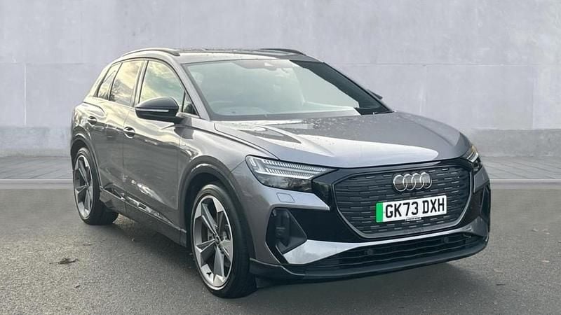 Grey Used 2023 Audi Q4 e-tron Black Edition SUV | £36,250 - Image 1/4