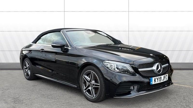 Black Used 2019 Mercedes C300 AMG Line Premium Cabriolet | £16,911 (Fair price) - Image 1/3