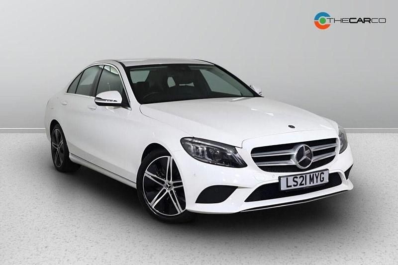 White Used 2021 Mercedes C220 Sport Edition Sedan | £20,975 (Fair price) - Image 1/1