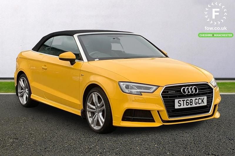 Yellow Used 2018 Audi A3 Cabriolet S-Line Cabriolet | £20,499 - Image 1/3