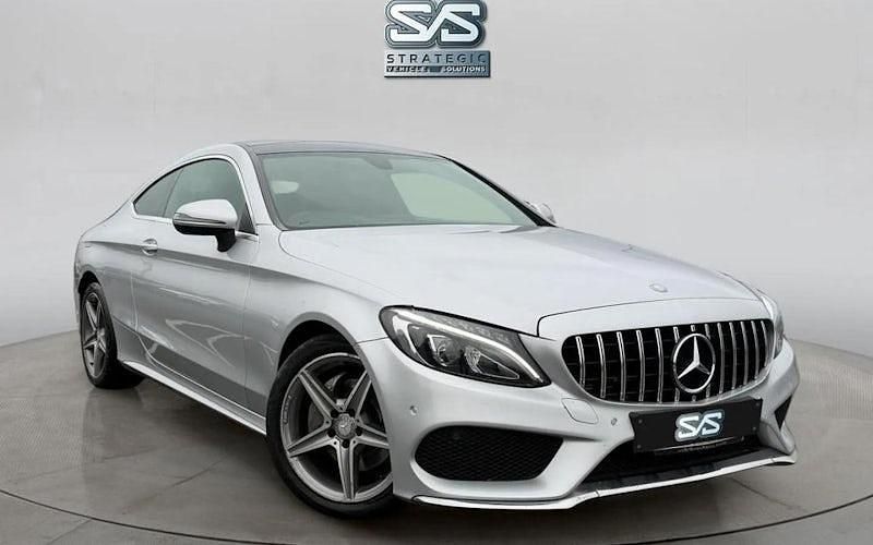 Silver Used 2017 Mercedes C220 AMG Line Premium Coupe | £13,490 (Fair price) - Image 1/3