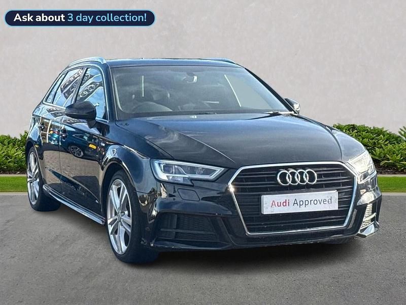 Black Used 2019 Audi A3 S-Line Hatchback | £15,302 (Fair price) - Image 1/4
