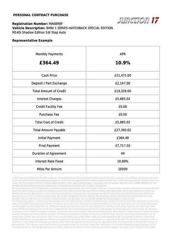 Used BMW M140 M Sport 2018 Blue Hatchback