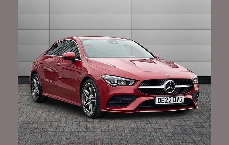 Used Mercedes CLA200 AMG line 163 HP (119 kW) 2022 Red Coupe