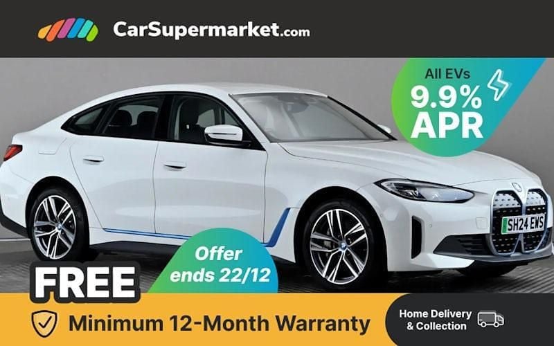 White Used 2024 BMW i4 Sport Line Sedan | £28,697 (Good price) - Image 1/3