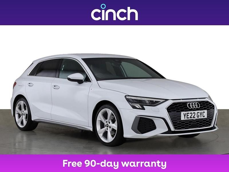 White Used 2022 Audi A3 S-Line Hatchback | £19,399 (Good price) - Image 1/3