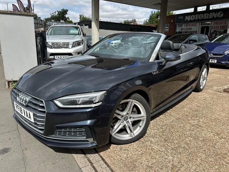 Blue Used 2018 Audi A5 Cabriolet S-Line Cabriolet | £17,500 (Good price) - Image 1/3