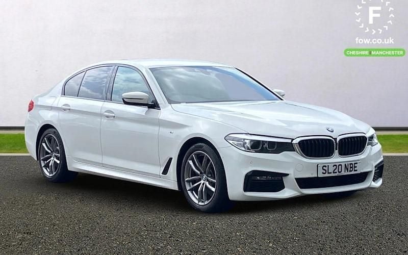 White Used 2020 BMW 520 M Sport Sedan | £21,899 (Good price) - Image 1/3