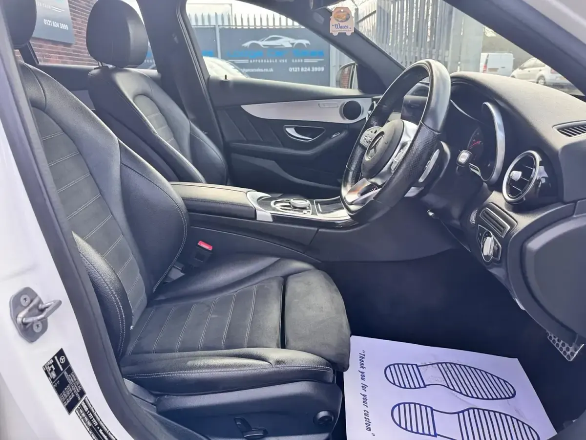 Begagnad Mercedes C220 AMG line 194 HK (142 kW) 2018 Vit Kombi