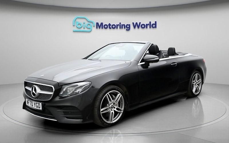 Used Mercedes E220 AMG line 194 HP (142 kW) 2020 Black Cabriolet