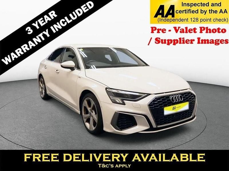 White Used 2021 Audi A3 S-Line Sedan | £19,995 (Fair price) - Image 1/3