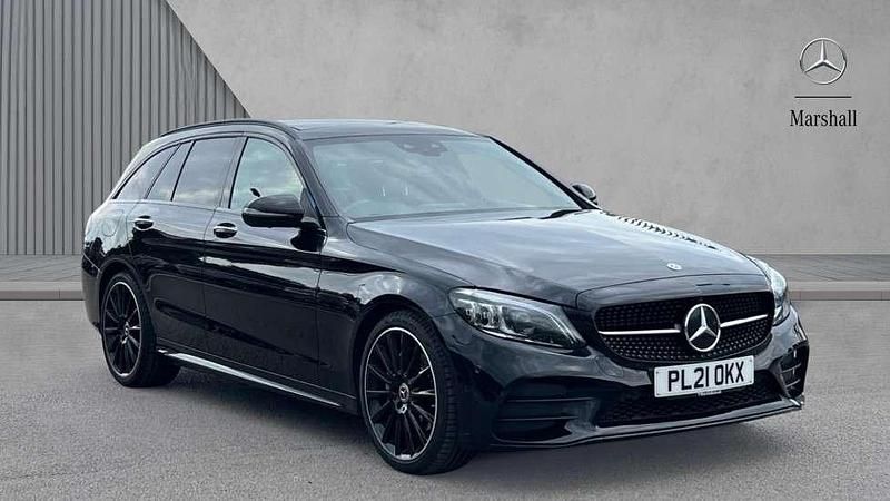 Black Used 2021 Mercedes C200 AMG line Estate | £23,880 (A bit pricey) - Image 1/4