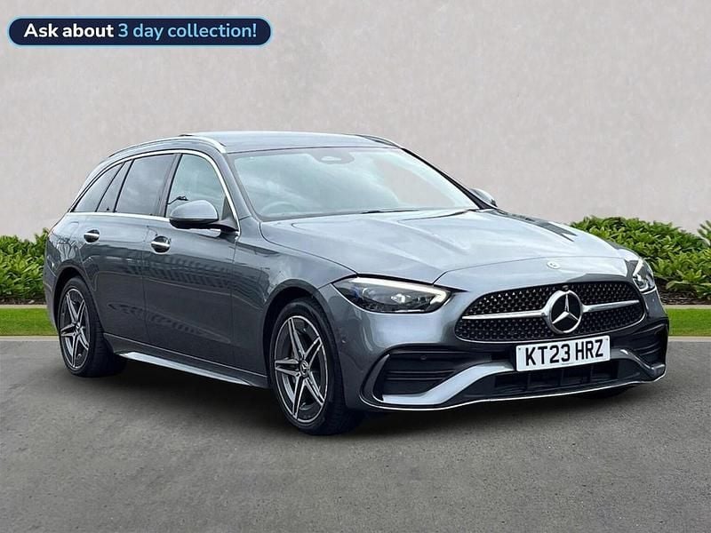 Grey Used 2023 Mercedes C300e AMG Line Premium Plus Estate | £31,799 (Fair price) - Image 1/4