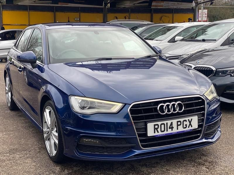 Used Audi A3 Sportback S-Line 2014 Blue Hatchback