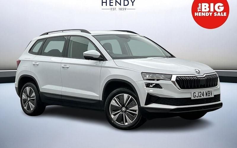 Moon white metallic Used 2024 Skoda Karoq SE Drive SUV | £19,799 (Good price) - Image 1/4