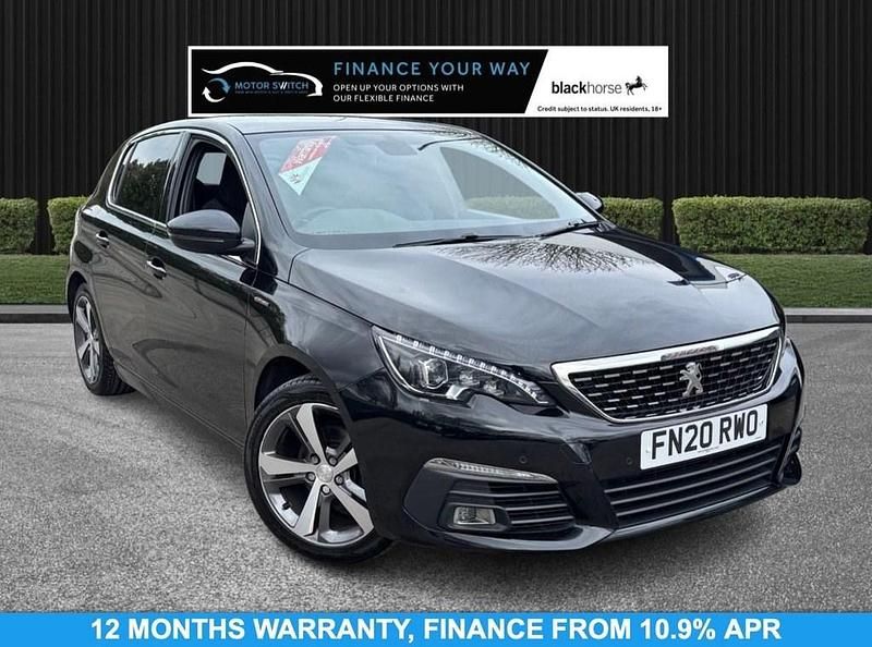 Black Used 2020 Peugeot 308 GT-line Hatchback | £10,795 (Fair price) - Image 1/3