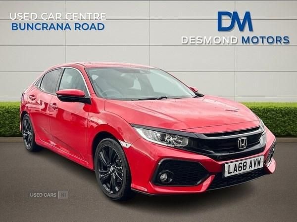 Begagnad Honda Civic SR 126 HK (92 kW) 2018 Röd Halvkombi