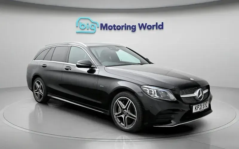 Used Mercedes C300e AMG line 320 HP (235 kW) 2021 Black Estate