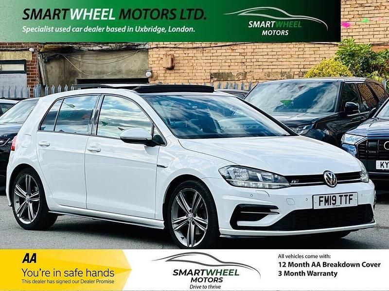 White Used 2019 VW Golf VII R-line Hatchback | £13,589 (Fair price) - Image 1/4