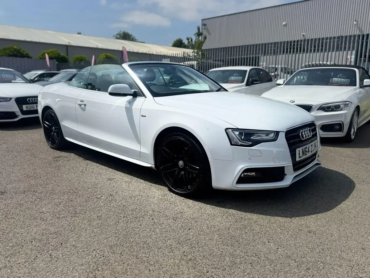 Used Audi A5 Cabriolet S-Line 177 HP (130 kW) 2014 White Cabriolet