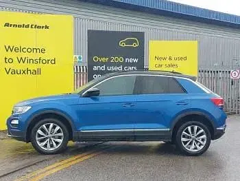 Used VW T-Roc Design 150 HP (110 kW) 2021 Blue SUV